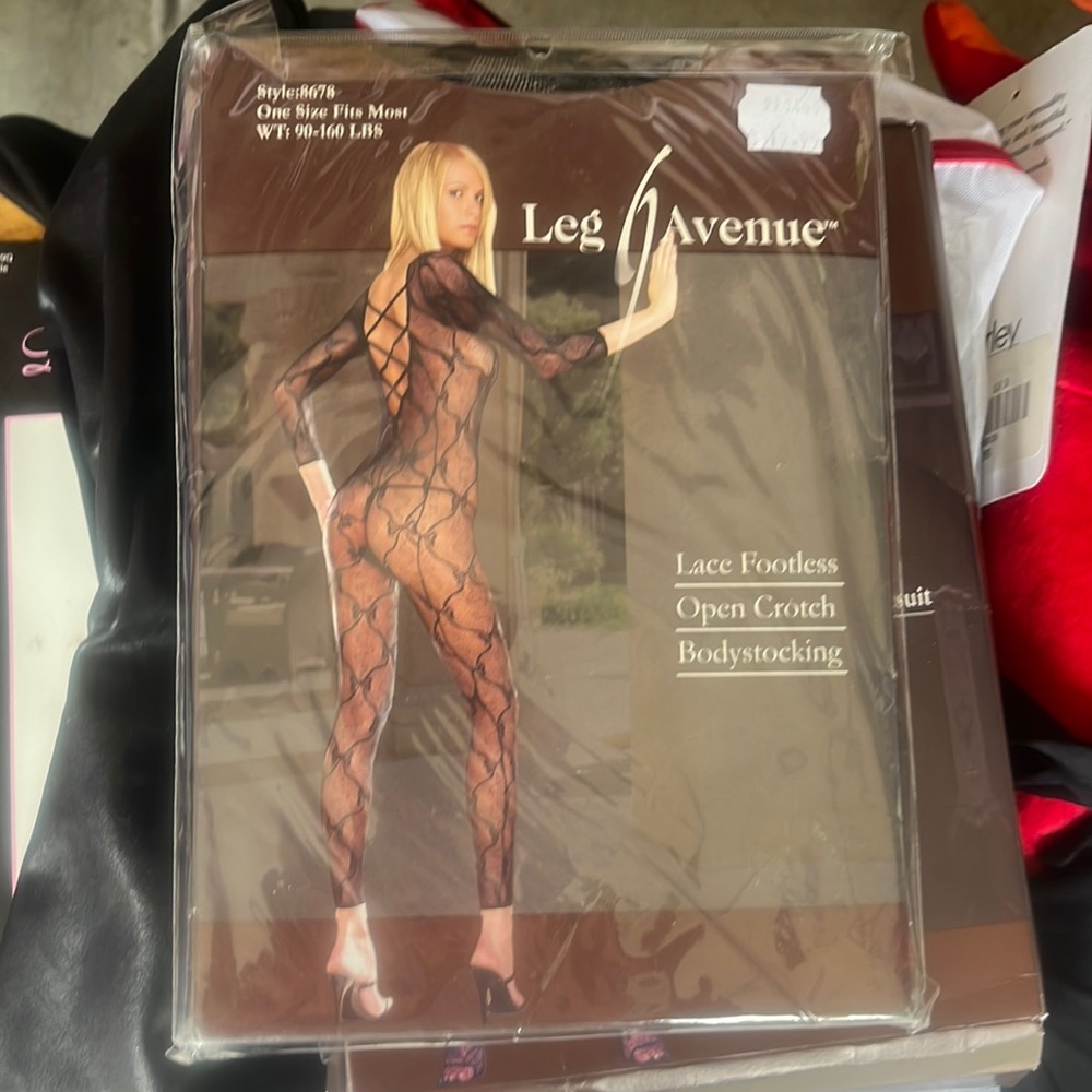 Lace footless body stocking - Halloween perfect